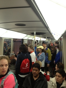 Montreal metro ride to the race